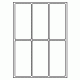 437 - Label Size 64mm x 138mm - 6 labels per sheet